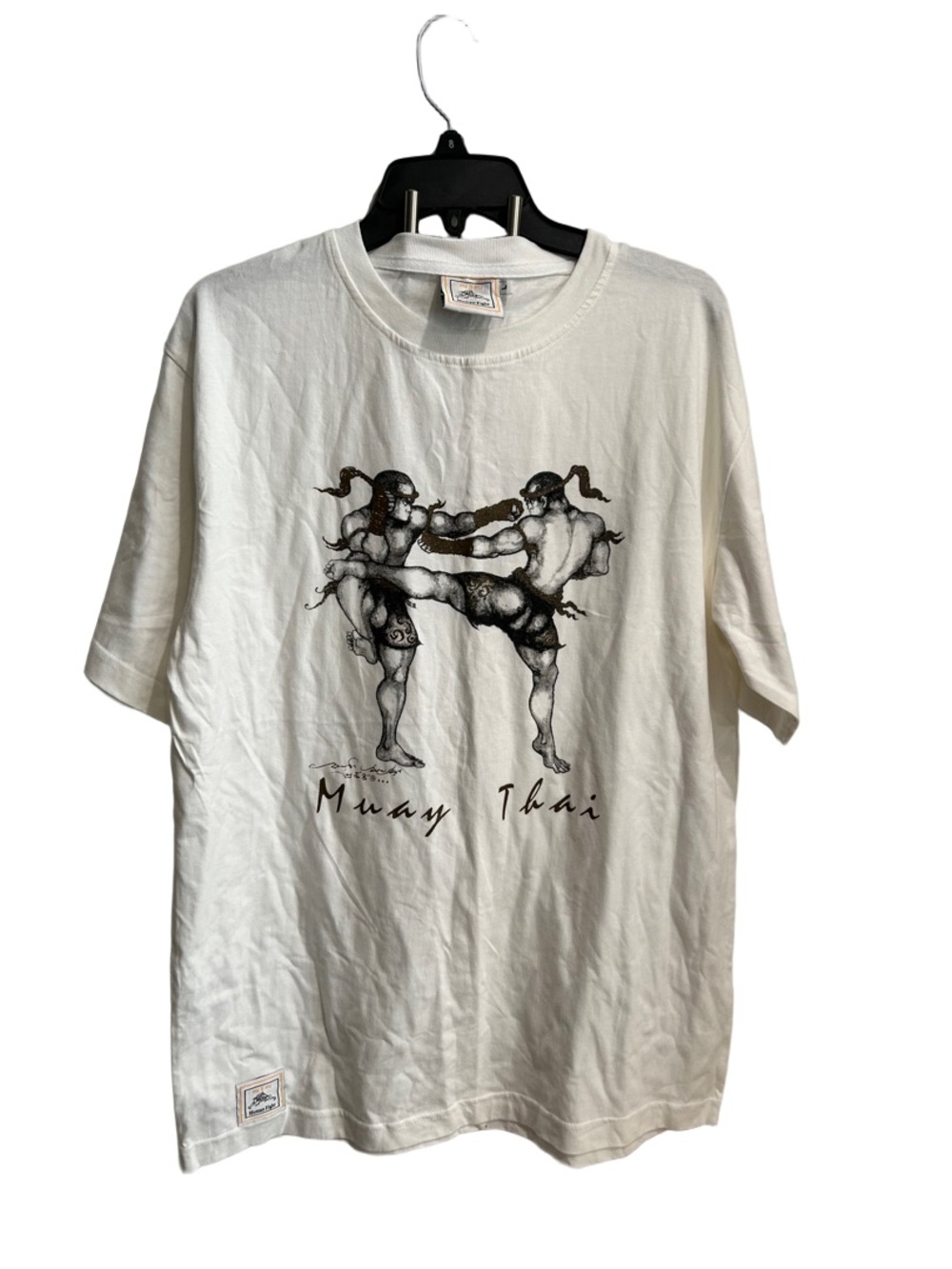 Muay Thai Graphic Crew Neck T-Shirt - White